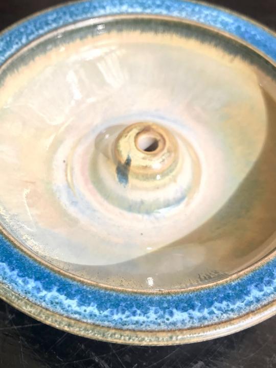 Shoyeido Incense holder (round), Ocean Blue