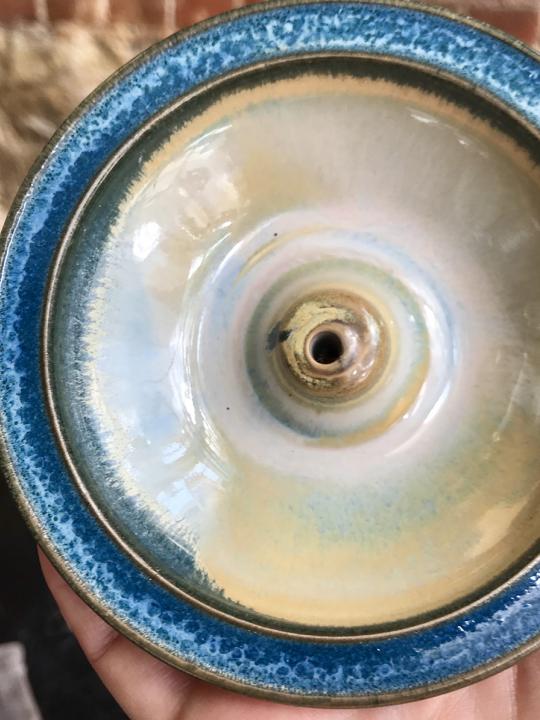 Shoyeido Incense holder (round), Ocean Blue