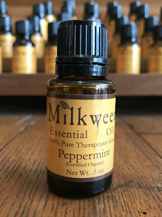 Bottle of Milkweed Peppermint Essential Oil 