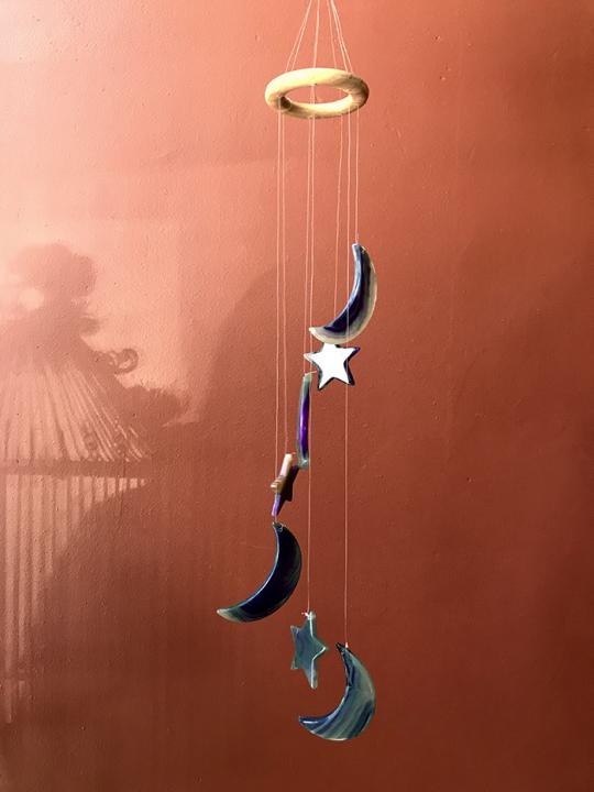 Stars and Moons Wind Chime (agate)